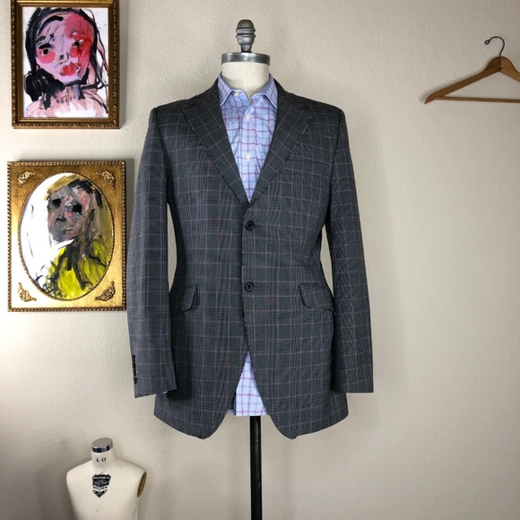 Ben Sherman Other - Ben Sherman Plaid Raw Edge Blazer